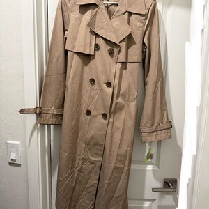 Sam Edelman Tan Double-Breasted Trench Coat